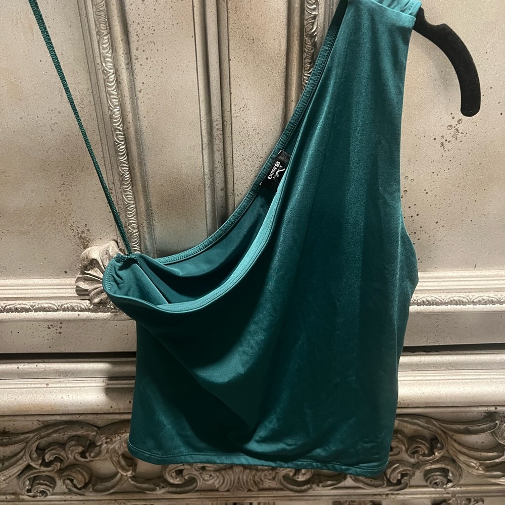 Express One Shoulder Crop Top Size Small